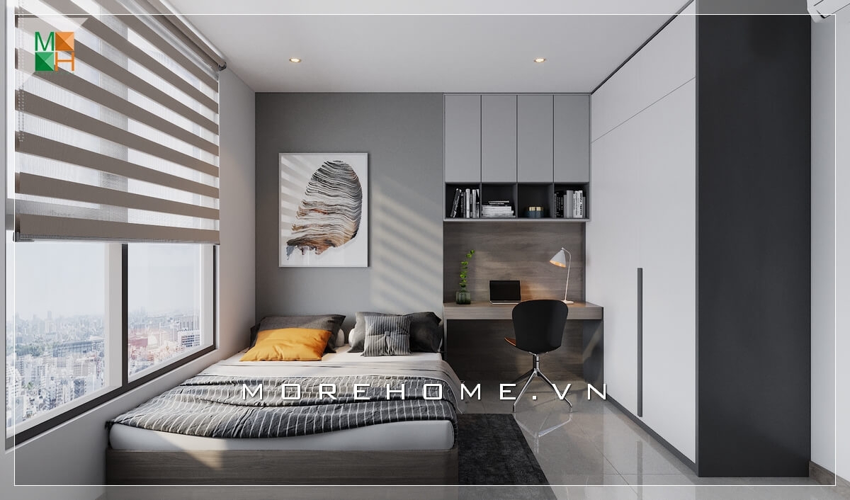 Trang trí nội thất phòng ngủ nhỏ cho chung cư phong cách hiện đại, đơn giản mà vẫn đảm bảo tiện nghi cho chủ nhân căn phòng